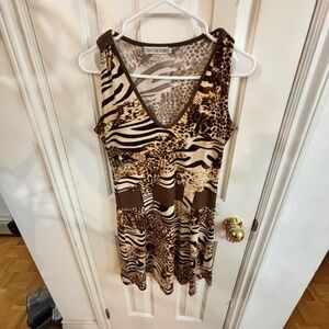 vintage y2k leopard body con dress